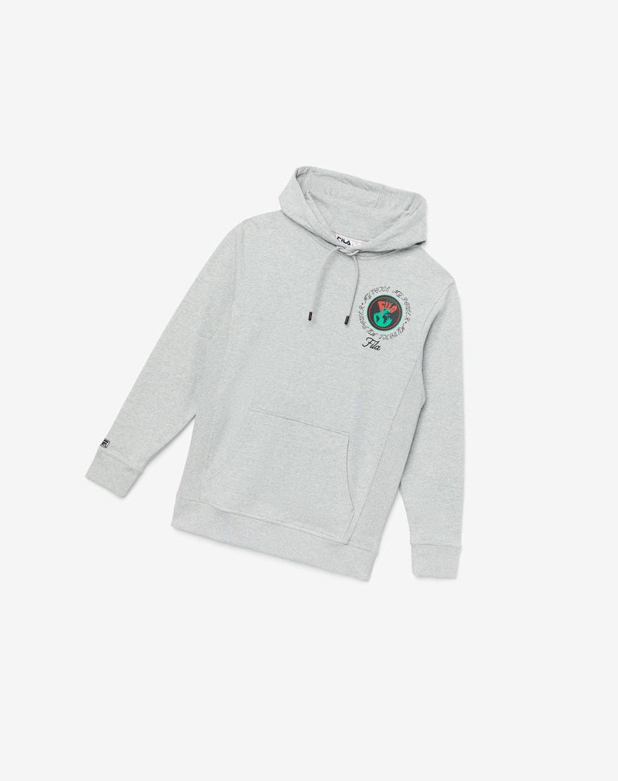 Fila Hunt Hoodie Szare | DQAVY-1736