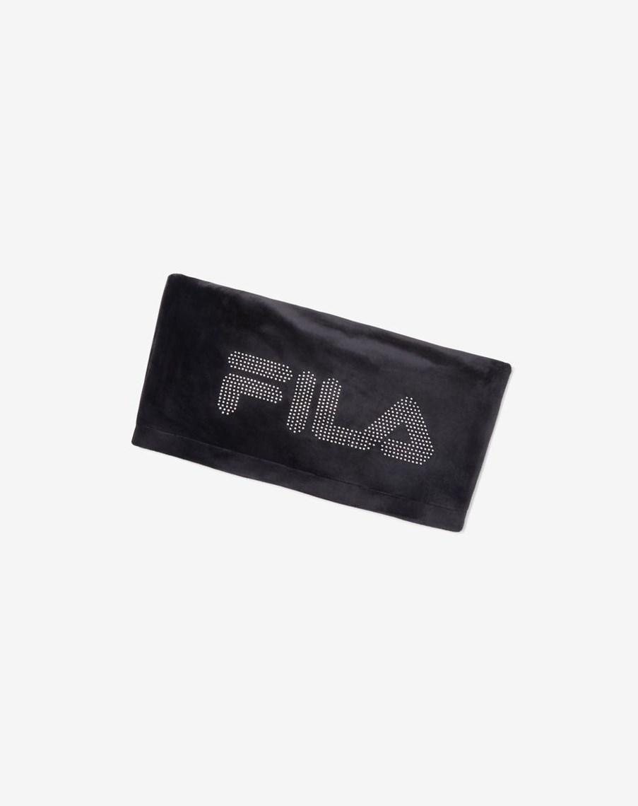 Fila Iman Bandeau Top Czarne | KYMDO-2783