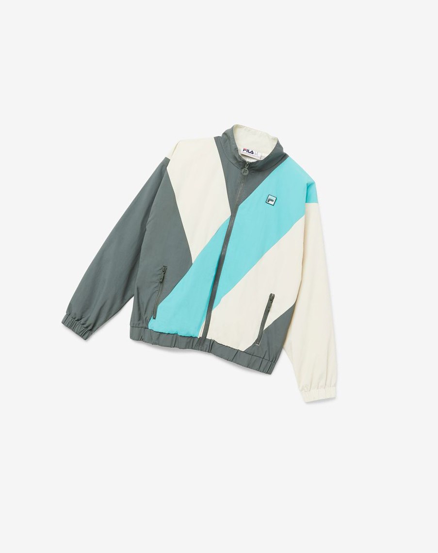 Fila Ishani Windbreaker Niebieskie | OSFNV-9487