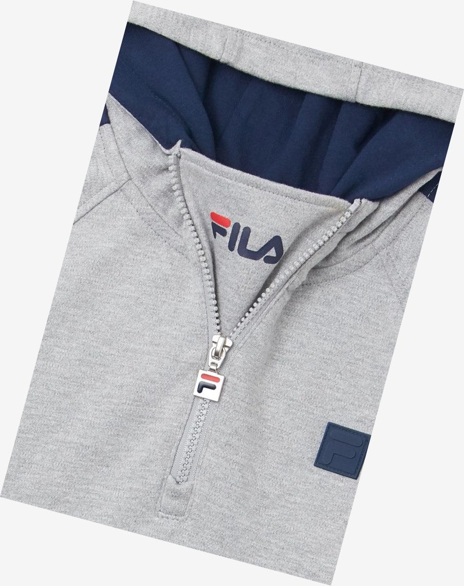 Fila James Hoodie Szare | KBIHP-9803