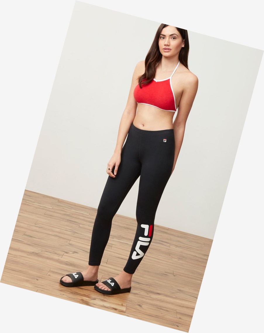 Fila Karlie Tight Czarne | MXDGU-8754