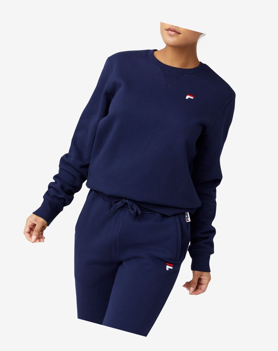 Fila Kieve Sweatshirt 410 Peacoat | ZANBG-4315