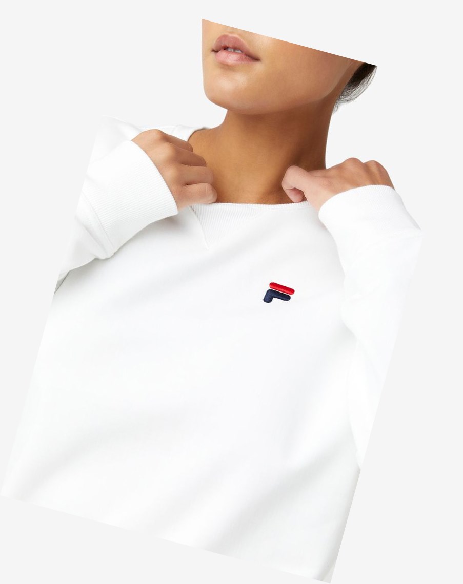 Fila Kieve Sweatshirt Białe | CWRYG-8510