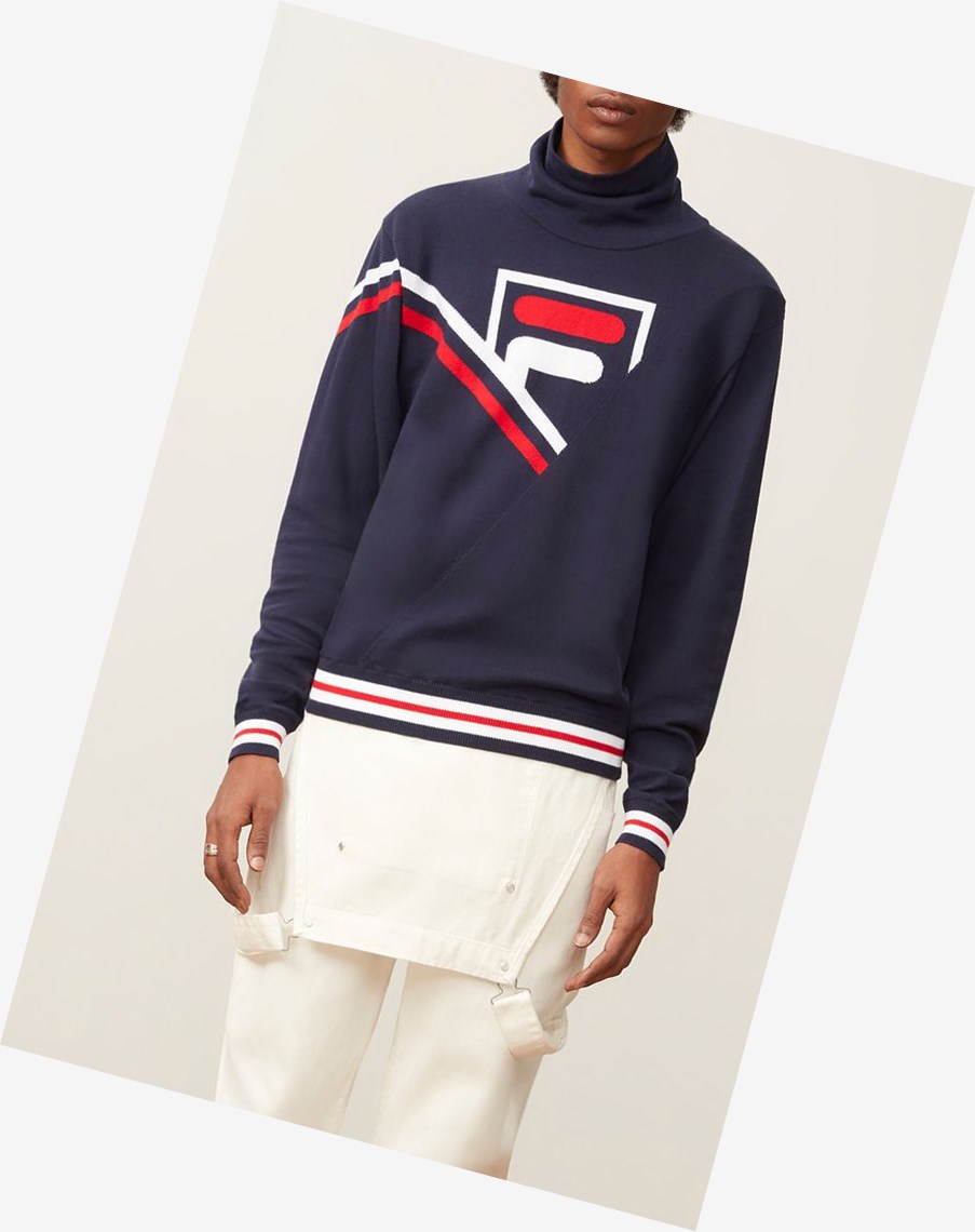 Fila Kobe Turtleneck Swetry Peac/Cred/Wht | GHYPM-1270