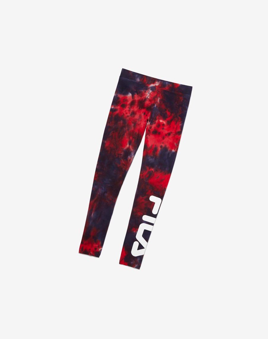 Fila Laila Tie Dye Legging Czerwone | GSKJW-2148