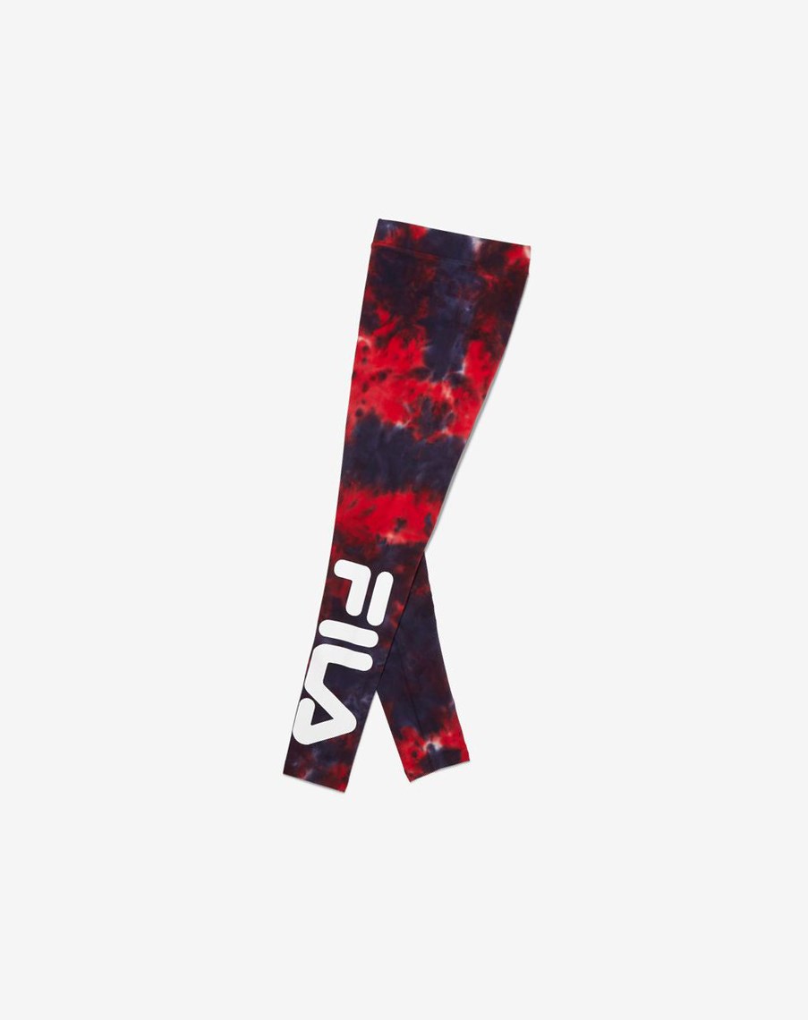 Fila Laila Tie Dye Legging Czerwone | VHCUN-8690