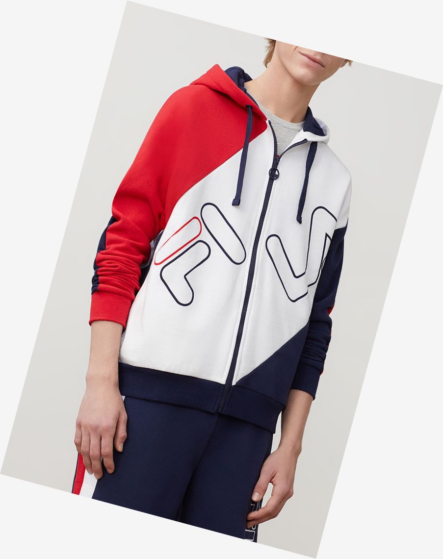 Fila Lazaro Hoodie Cred/Peac/Wht | ACJNB-7089