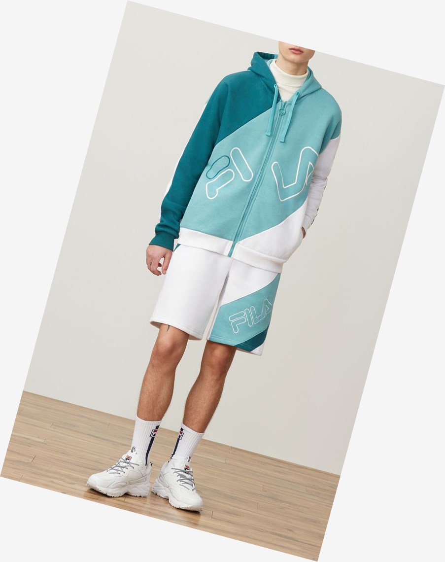 Fila Lazaro Hoodie Paci/Dtrq/Wht | RCKDA-5017