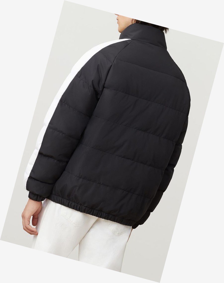 Fila Ledger Puffa Jacket Blk/Wht | TCHFL-3928