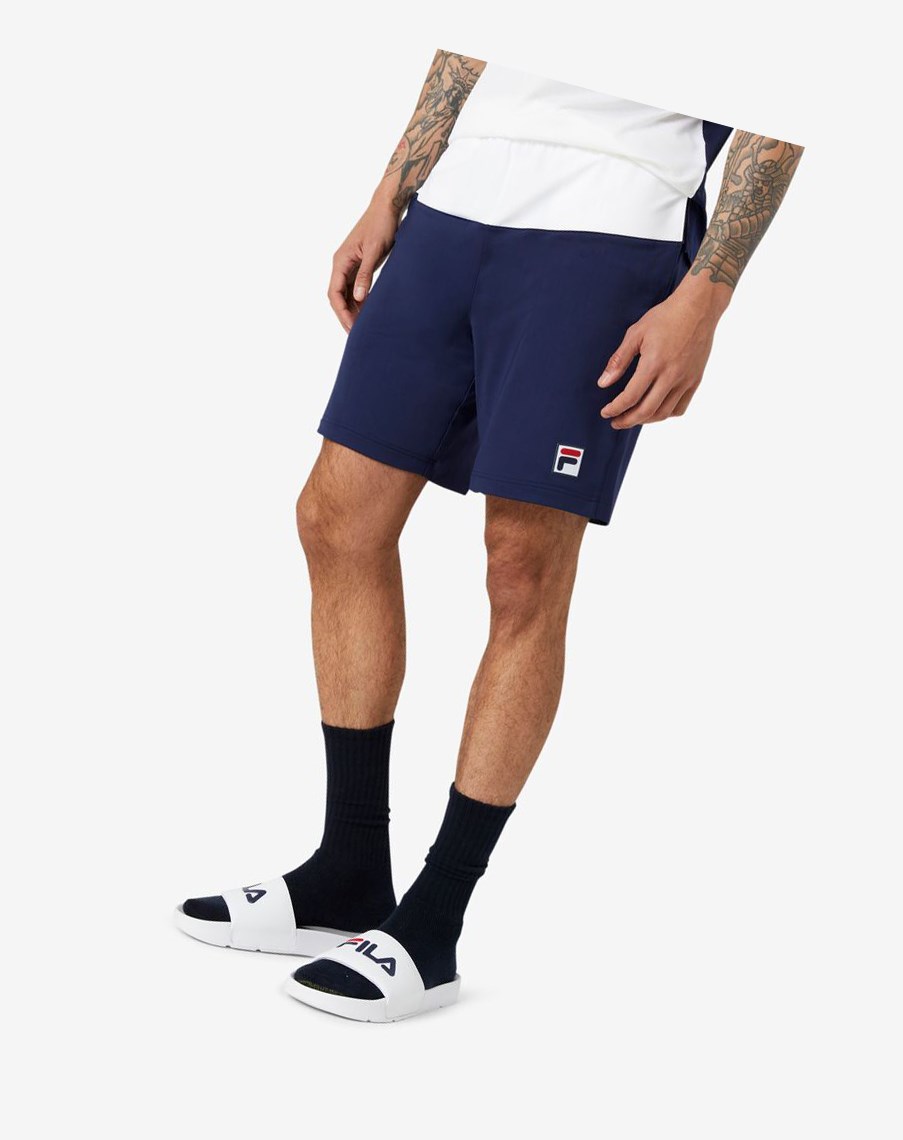 Fila Legends Krótkie Granatowe Białe | TWENO-8694