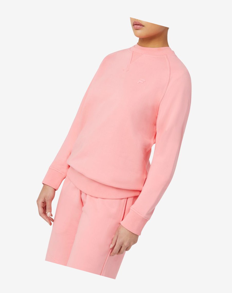 Fila Logan Crewneck 681 Strawberry Ice | SZVNW-7310