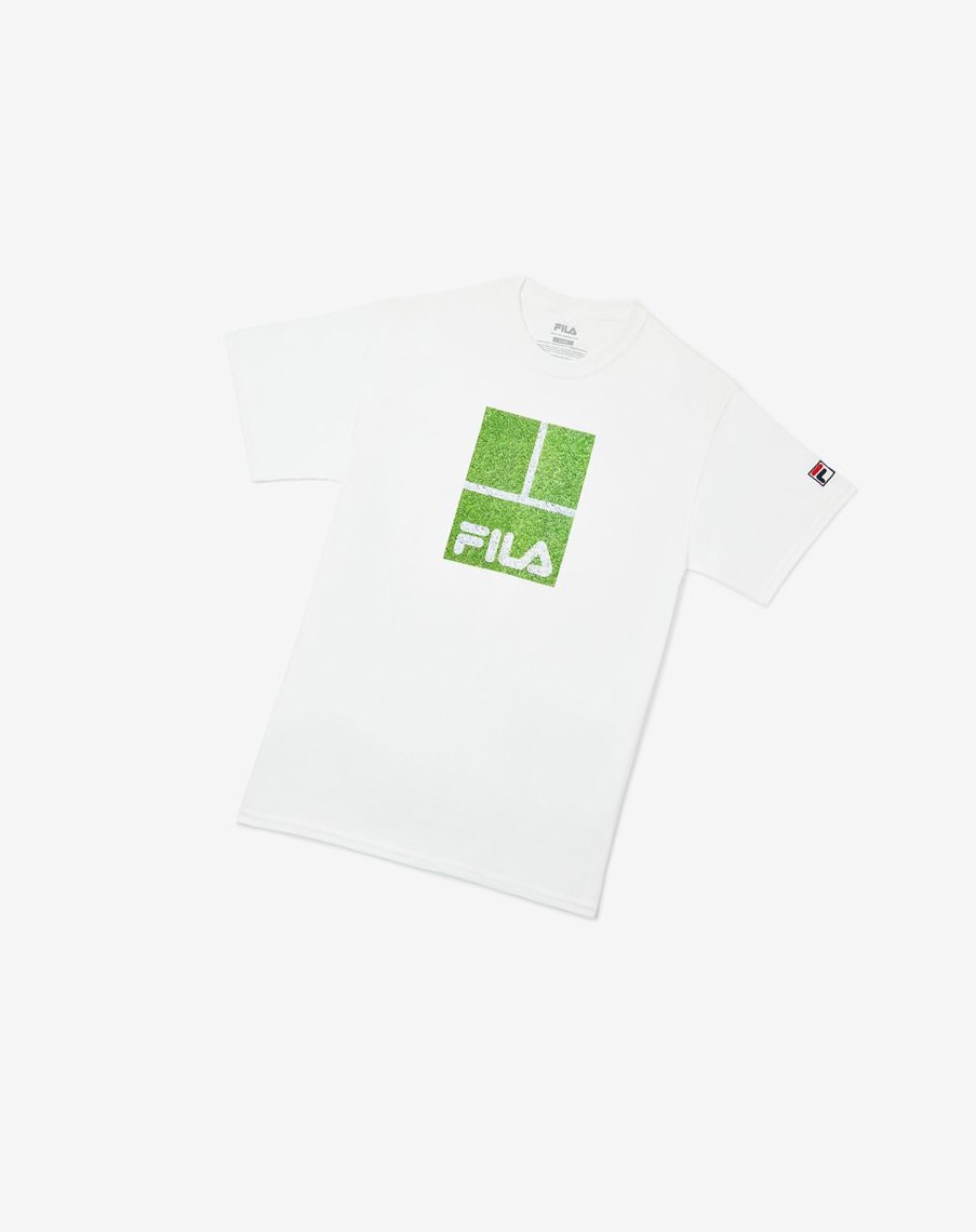 Fila London Tee Białe | BODWJ-1870