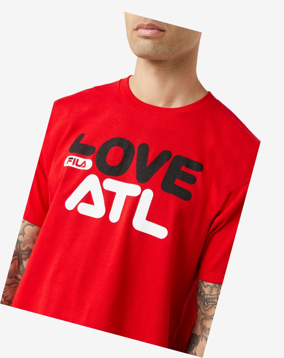 Fila Love Atl Tee Czerwone | AXEYV-5239