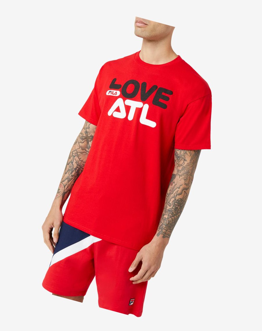 Fila Love Atl Tee Czerwone | AXEYV-5239