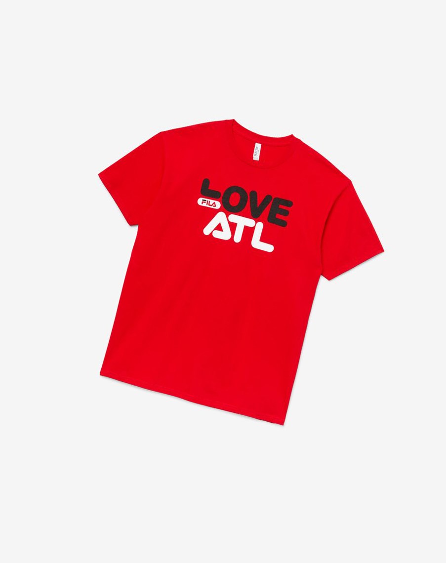 Fila Love Atl Tee Czerwone | AXEYV-5239