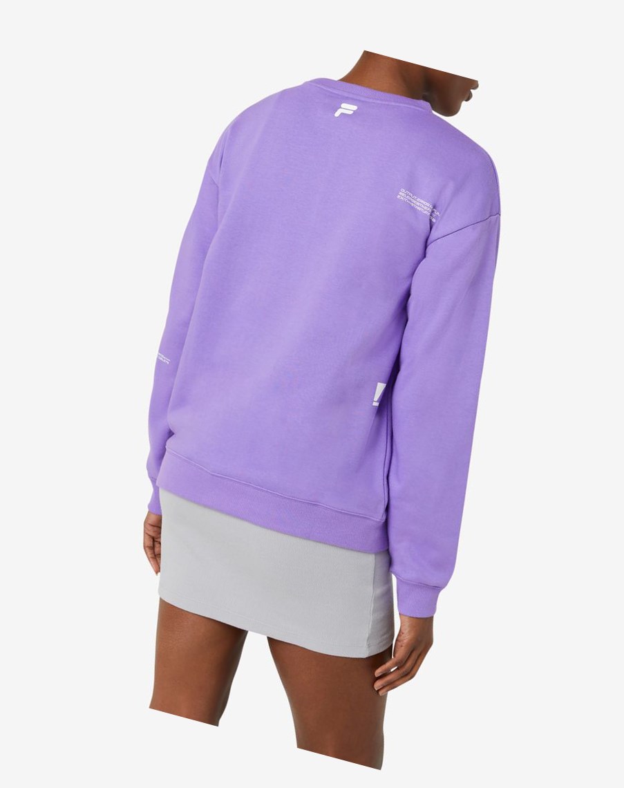 Fila Luce Boyfriend Sweatshirt Fioletowe Białe | ONHPB-3469