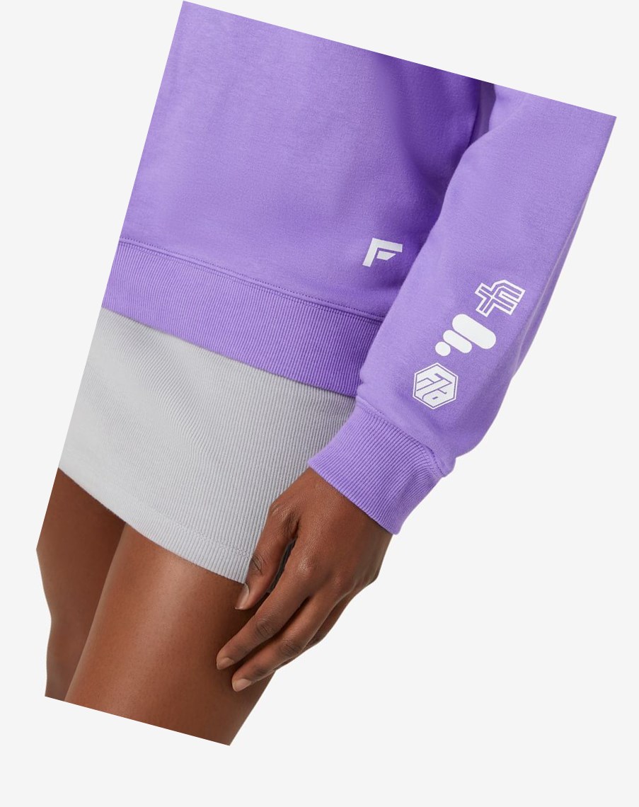 Fila Luce Boyfriend Sweatshirt Fioletowe Białe | ONHPB-3469