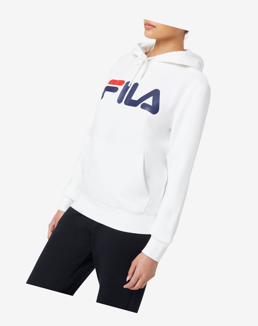 Fila Lucy Hoodie Białe | MKRDC-4821