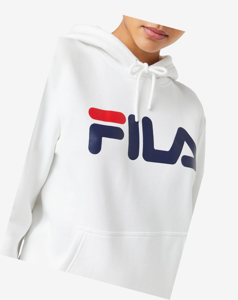 Fila Lucy Hoodie Białe | MKRDC-4821