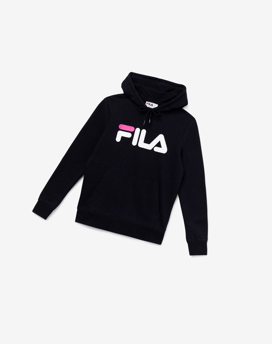 Fila Lucy Hoodie Czarne Białe Różowe | JCRPI-0647