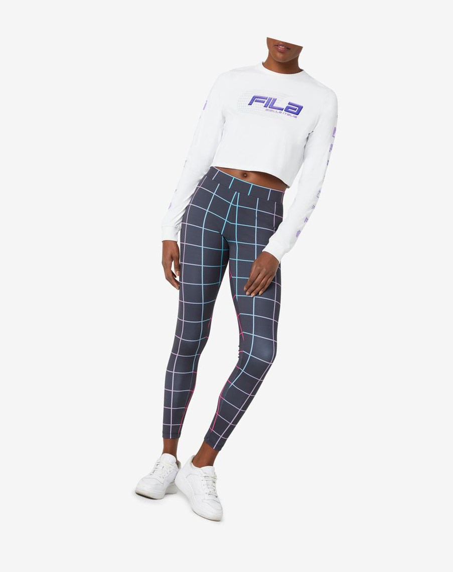 Fila Luigia Long Sleeve Cropped Tee Białe | DUJPM-9436