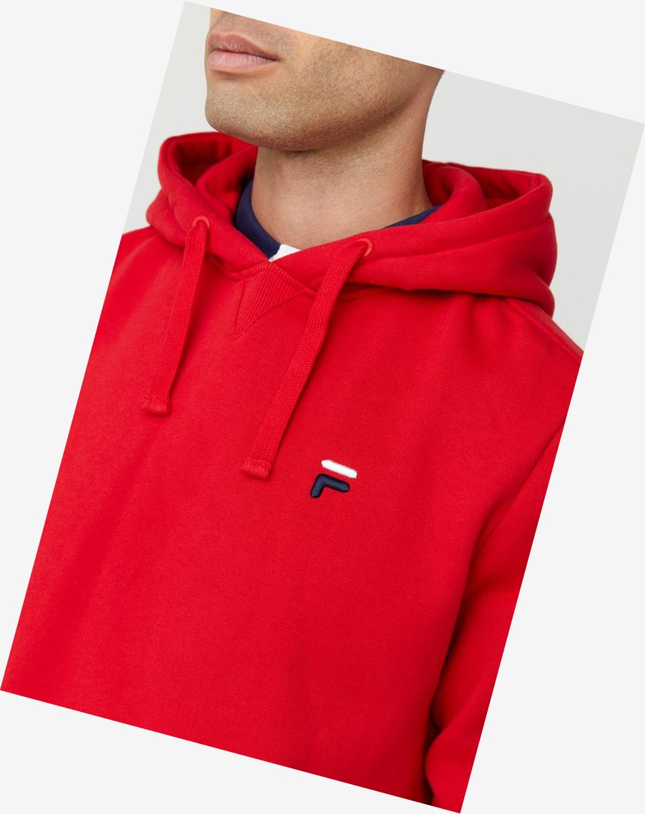 Fila Luka Hoodie Czerwone | HUYTN-3462