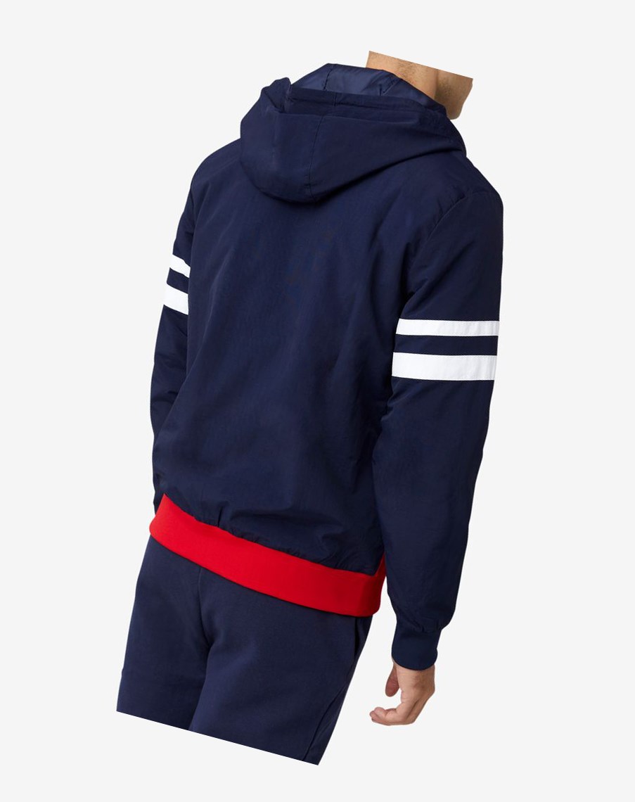 Fila Macker 3 Wiatr Jacket Czerwone Białe | GWVRI-0267