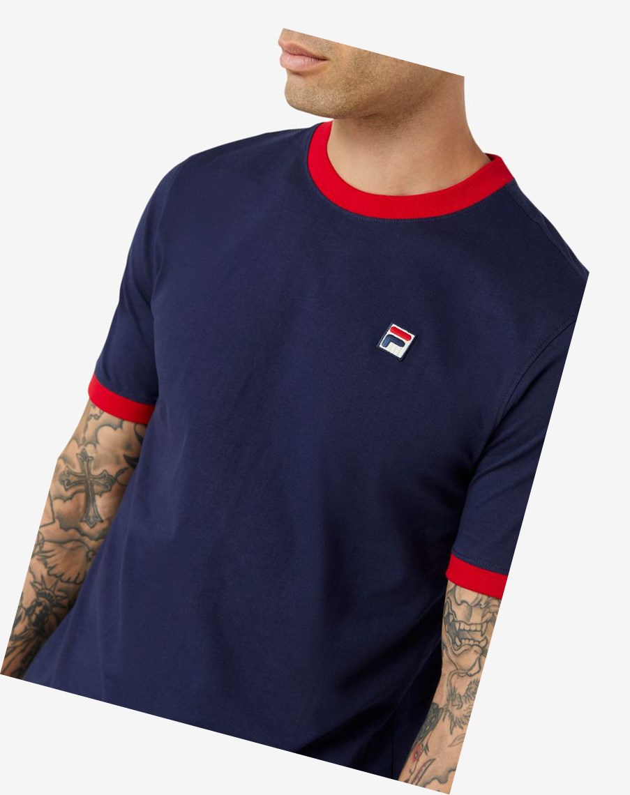 Fila Marconi Ringer Tee Czerwone | SGEWC-1530