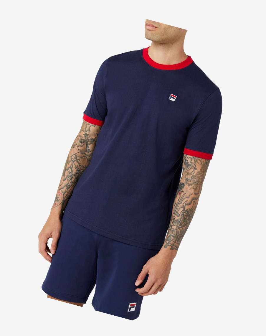 Fila Marconi Ringer Tee Czerwone | SGEWC-1530