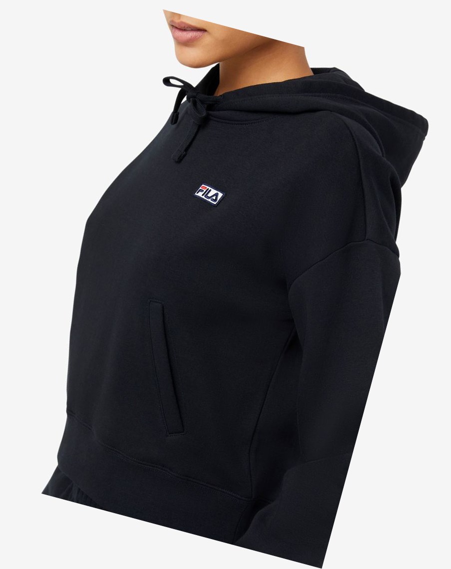 Fila Marina Hoodie Czarne | EKTRM-5479