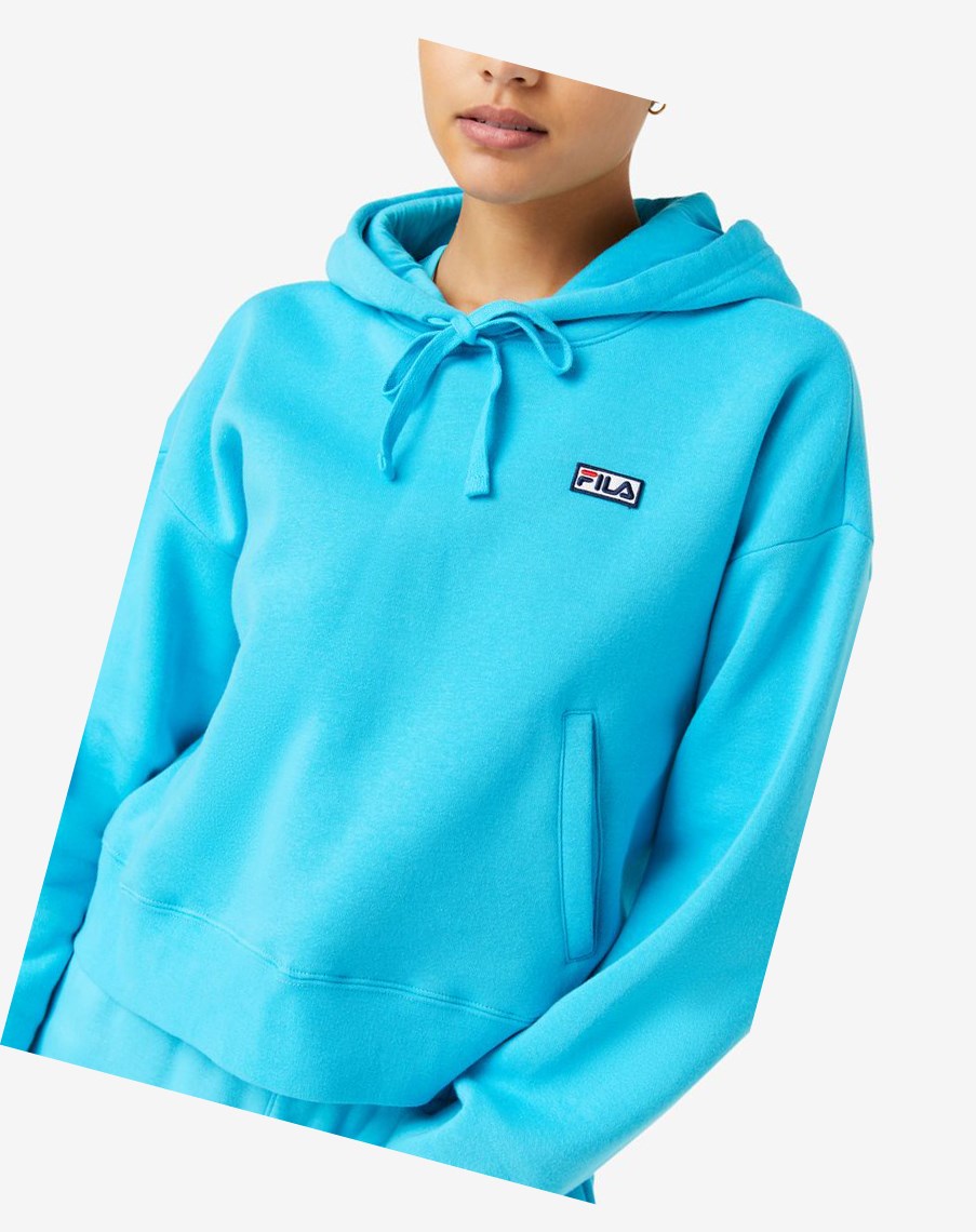 Fila Marina Hoodie Niebieskie | GASNX-3460