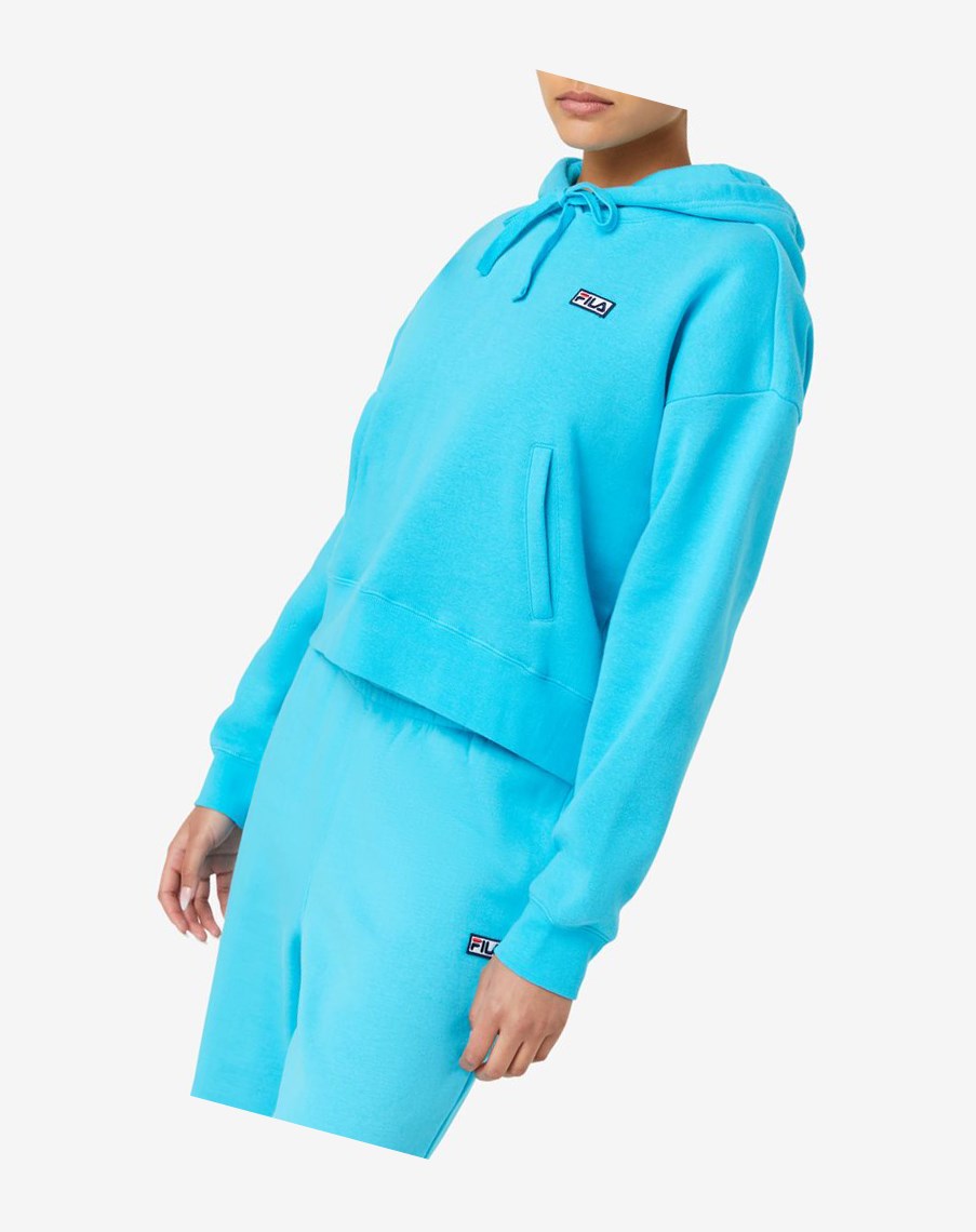 Fila Marina Hoodie Niebieskie | NZHFR-0293