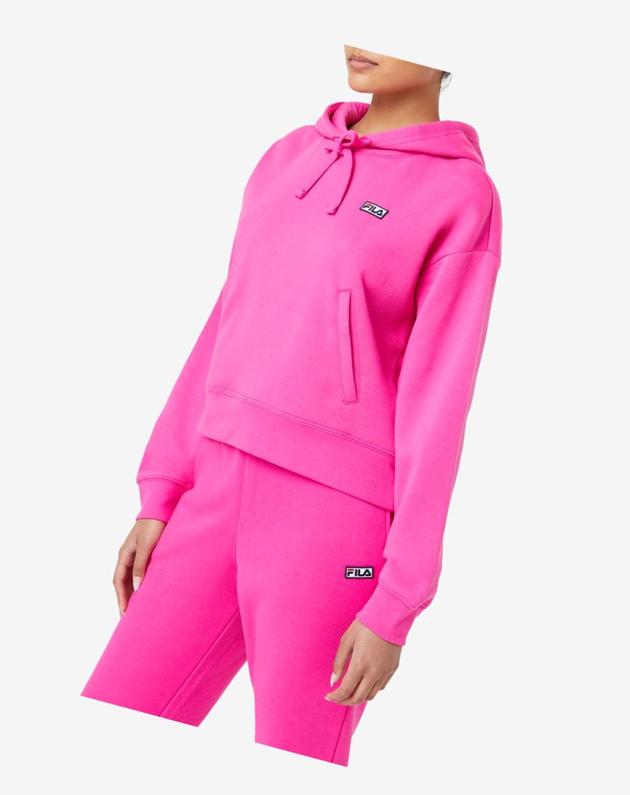 Fila Marina Hoodie Różowe | SCIVJ-8692