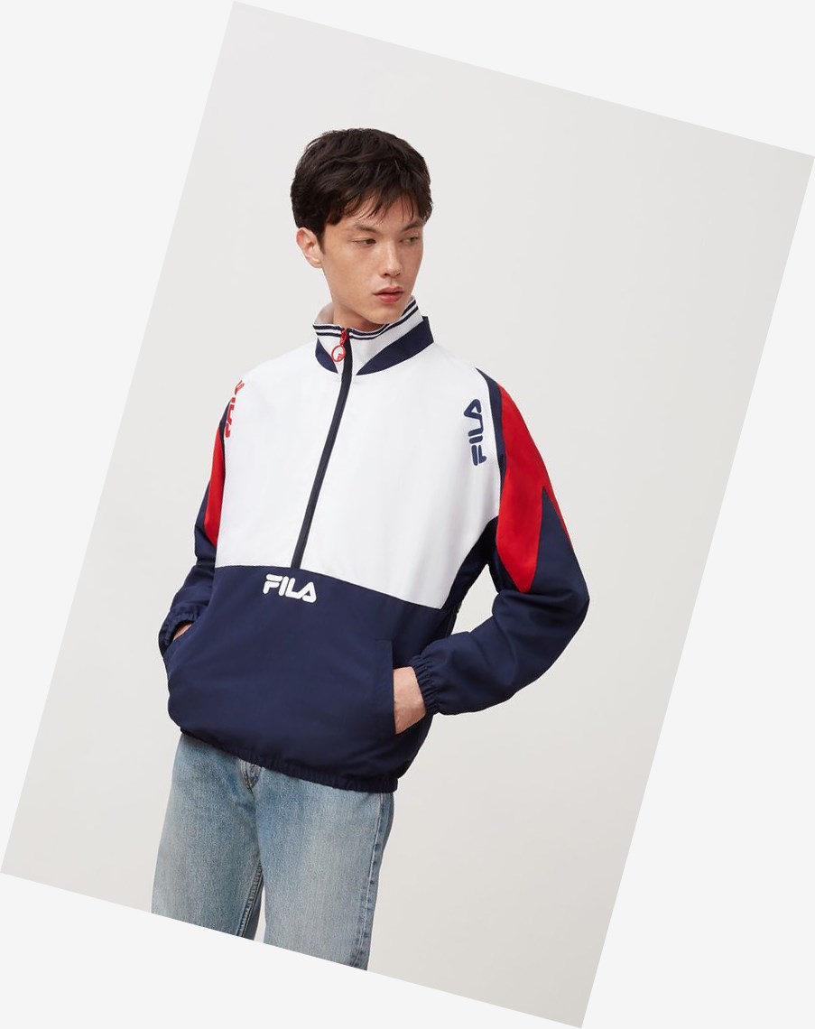 Fila Marty Windjacket Peac/Wht/Cred | ARQBH-6470