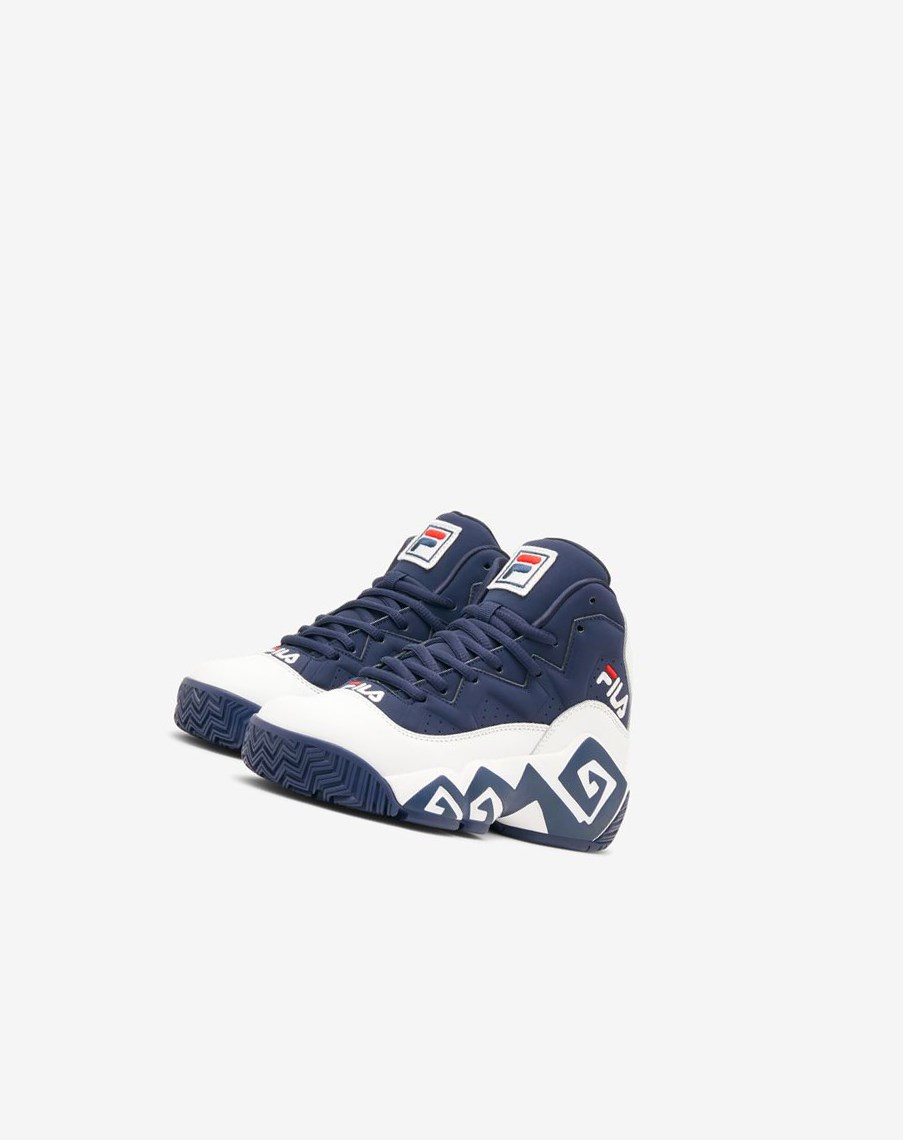 Fila Mb Tenisa Shoes Białe Granatowe Czerwone | TRXBK-9640