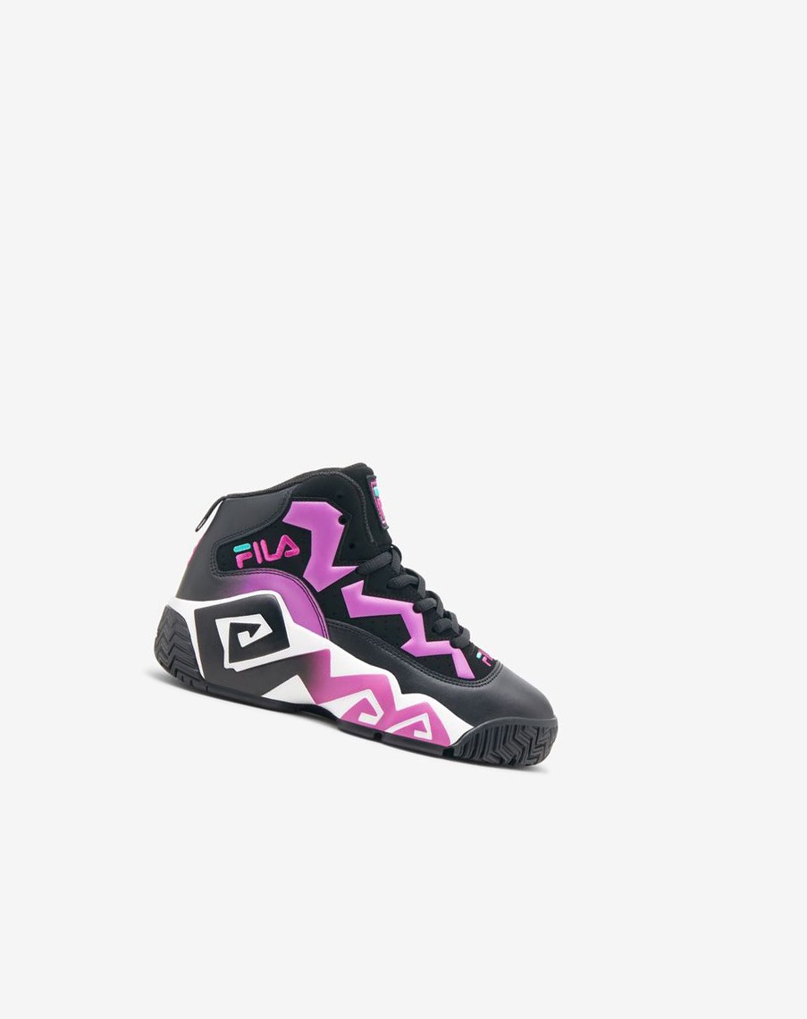 Fila Mb Tenisa Shoes Czarne Fioletowe Kwiaty Białe | QEXVF-0759