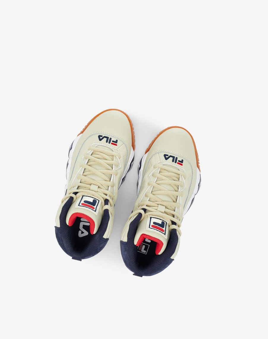 Fila Mb Tenisa Shoes Kremowe Białe Granatowe | BDLYR-3906