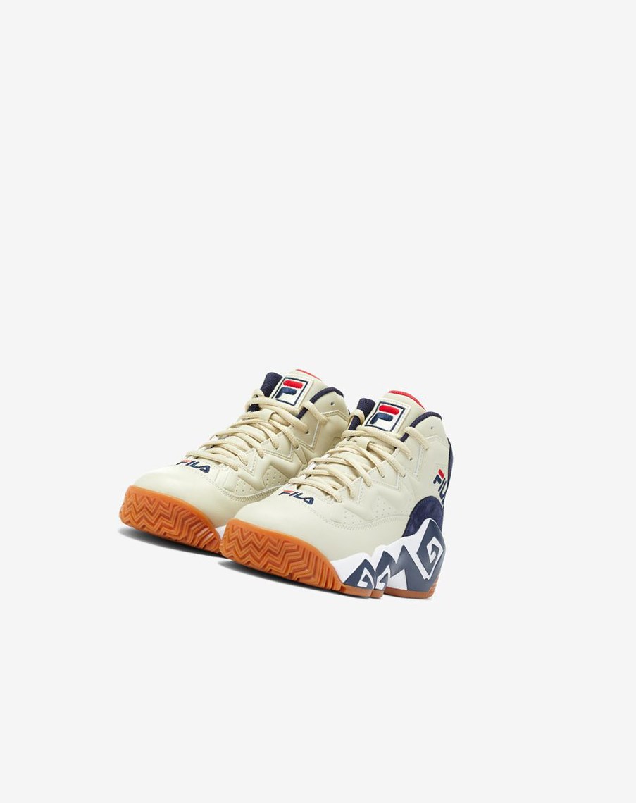 Fila Mb Tenisa Shoes Kremowe Białe Granatowe | SBMWD-0136