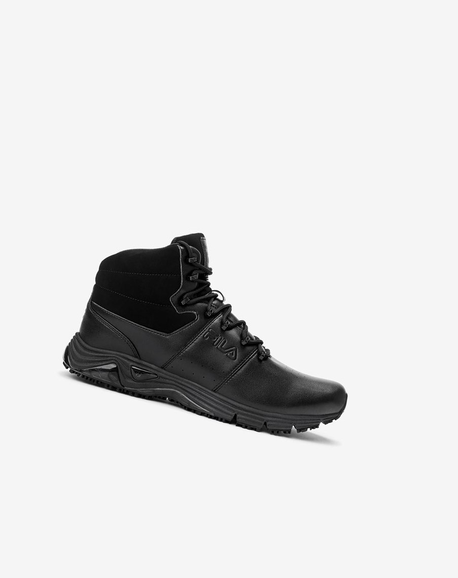 Fila Memory Breach Slip Resistant Shoe Codzienne Shoes Black/Black/Blk | MRJFB-4290