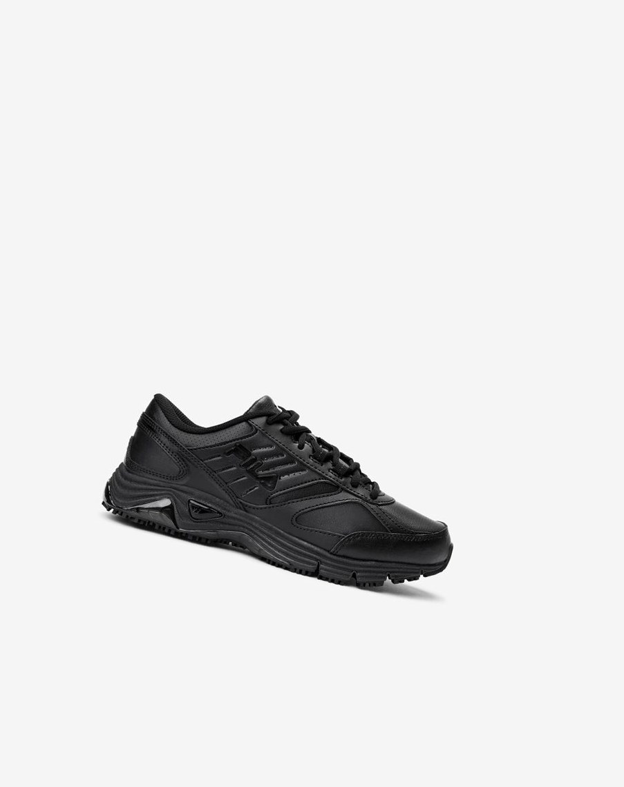 Fila Memory Flux Slip Resistant Szerokie Szerokość Shoe Codzienne Shoes Blk/Blk/Blk | NDAGS-6918