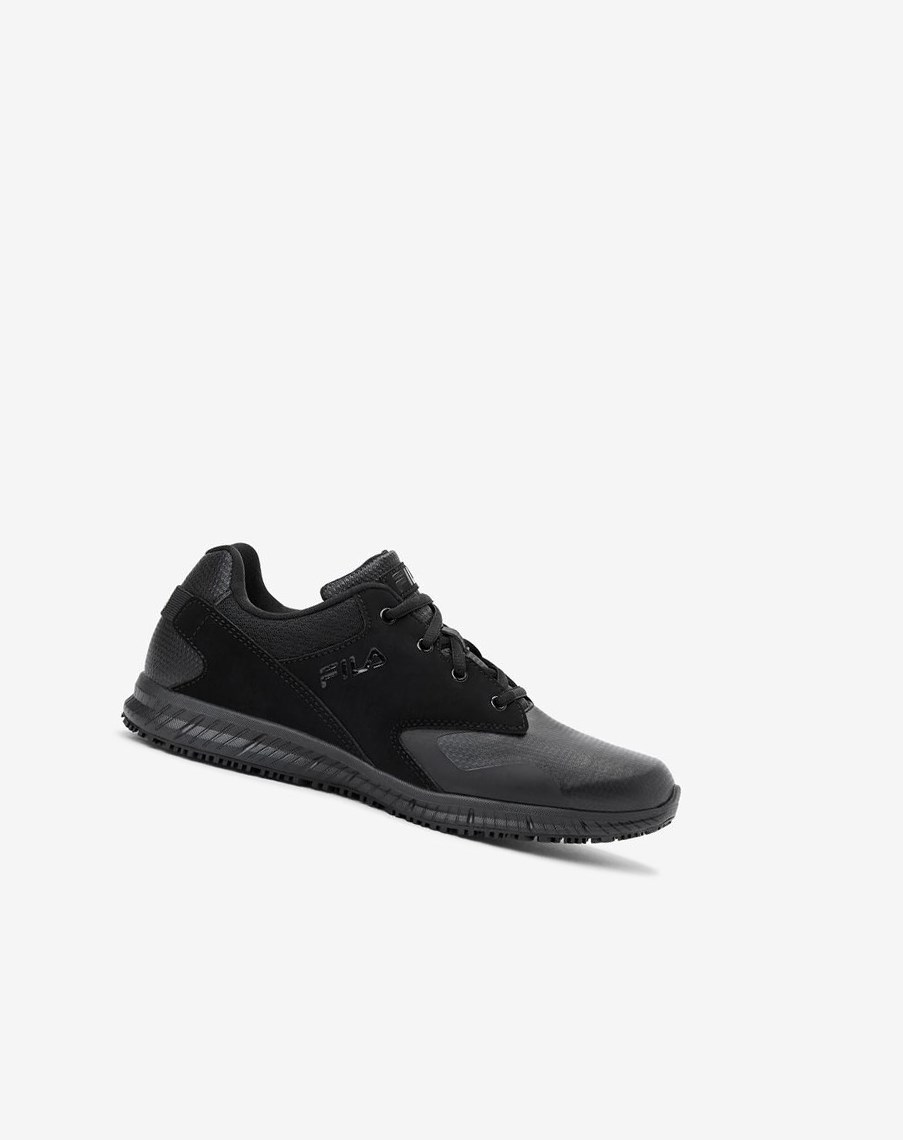 Fila Memory Layers Slip Resistant Shoe Codzienne Shoes Blk/Blk/Blk | DLXUO-5619