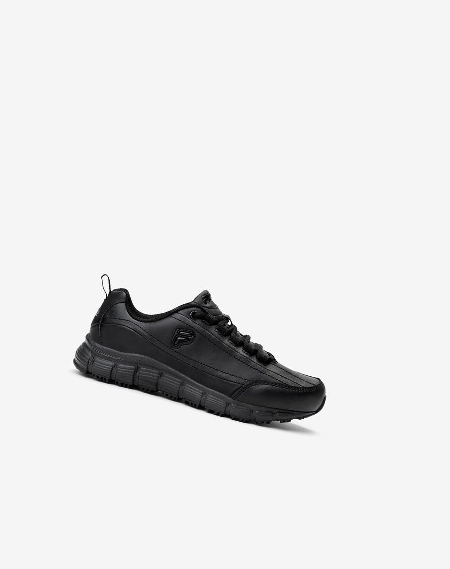 Fila Memory Radiance Slip Resistant Szerokie Szerokość Shoe Codzienne Shoes Black/Black/Blk | GBSXT-1256