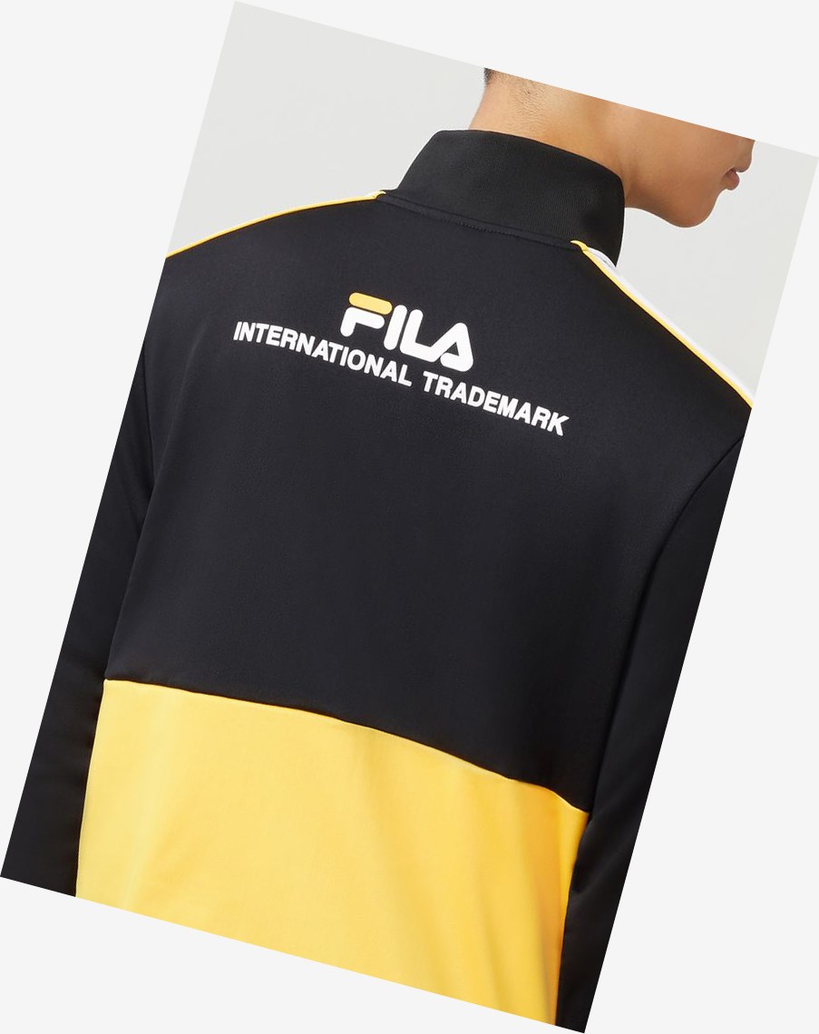 Fila Michele Jacket Blk/Wht/Gfus | FDPCZ-4782