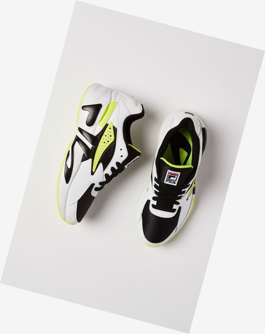 Fila Mindblower Tenisa Shoes Blk/Wht/Sfty | QRHJA-0851