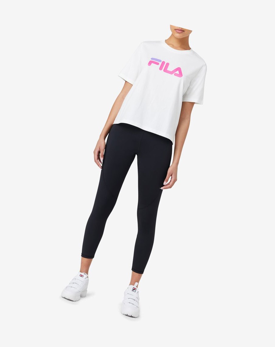 Fila Miss Eagle Tee Białe Różowe Fioletowe | AWIKT-3140