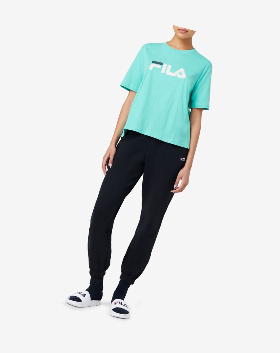 Fila Miss Eagle Tee Niebieskie Turkusowe | KONRA-5841