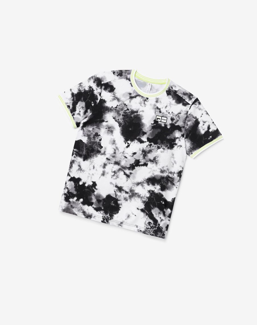 Fila Msgm X Fila Printed Performance Tee Czarne | AUDNO-8195