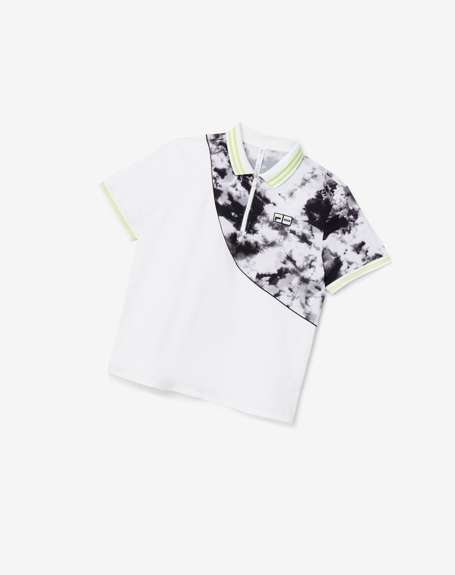 Fila Msgm X Fila Printed Polo Czarne Białe Czarne | FCOHV-3165