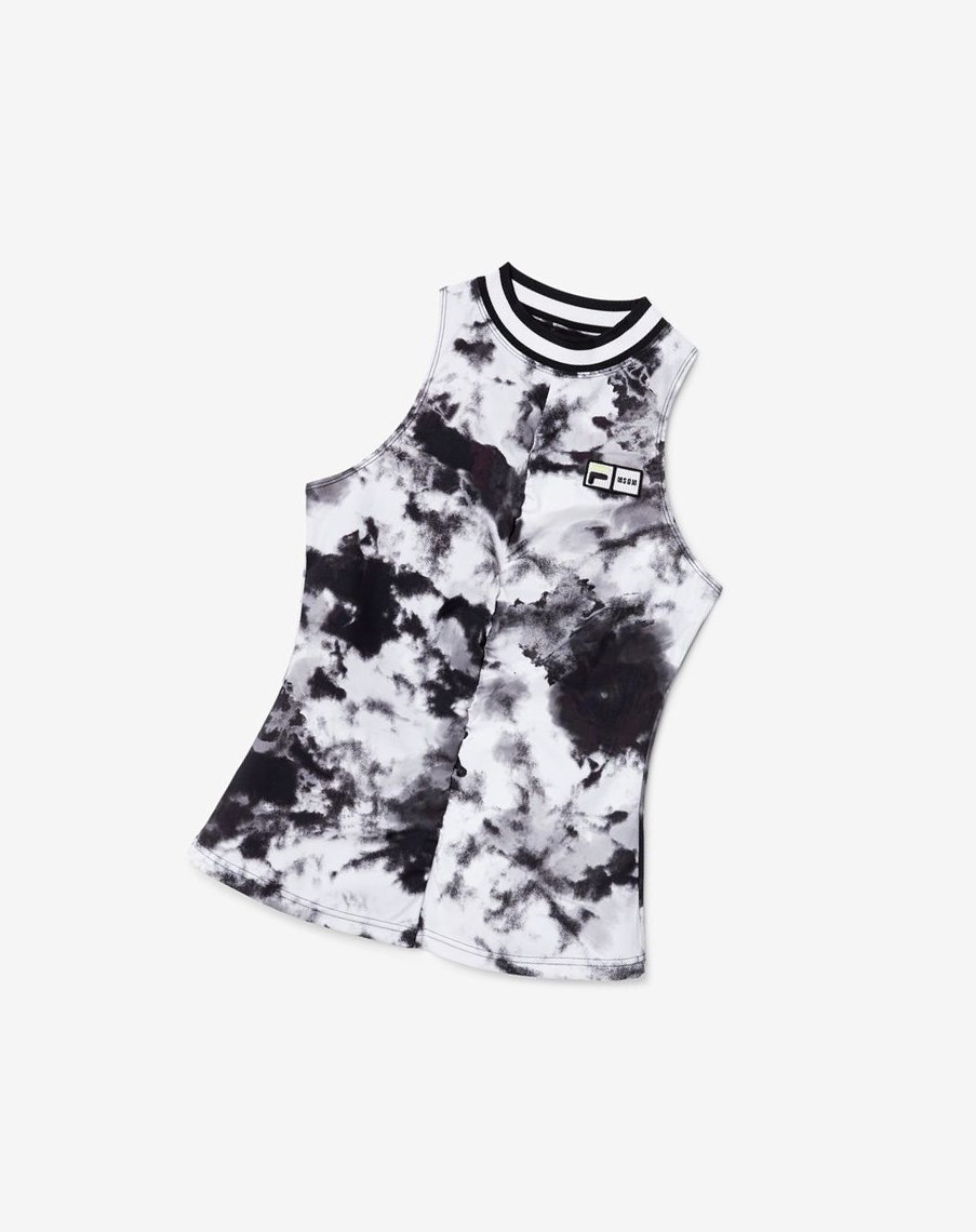 Fila Msgm X Fila Raceback Tank Czarne | CJKYP-0971