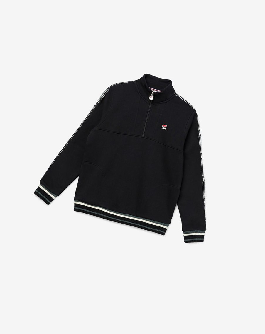 Fila Murray 1/2 Zip Czarne | UBPDF-8459